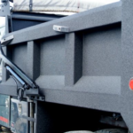 Dump Truck with outer body protective coating